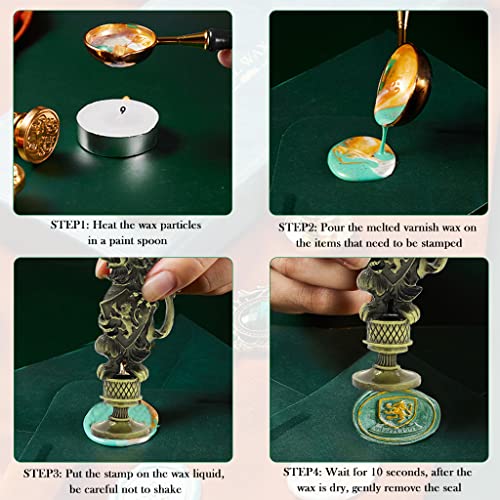 PatPat Harry Potter Gryffindor Seal Stamp Set - Wax Seal Stamp Kit with Gryffindor Wax Seal Stamp, Sealing Wax Beads, Candles, Wax Melting Spoon, Letter Opener, Gift Packing Wax Seal Stamp Kit PatPat Harry Potter Gryffindor Seal Stamp Set - Wax Seal Stamp Kit with Gryffindor Wax Seal Stamp, Sealing Wax Beads, Candles, Wax Melting Spoon, Letter Opener, Gift Packing Wax Seal Stamp Kit